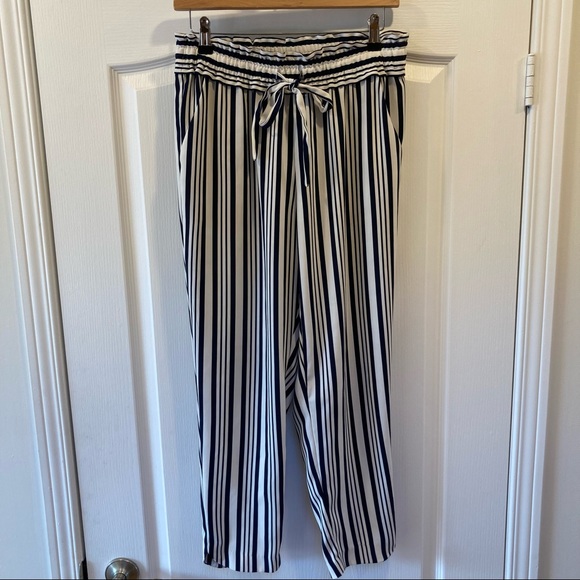 Zara TRF Collection Stiped blue/white pants Size M - Picture 2 of 4